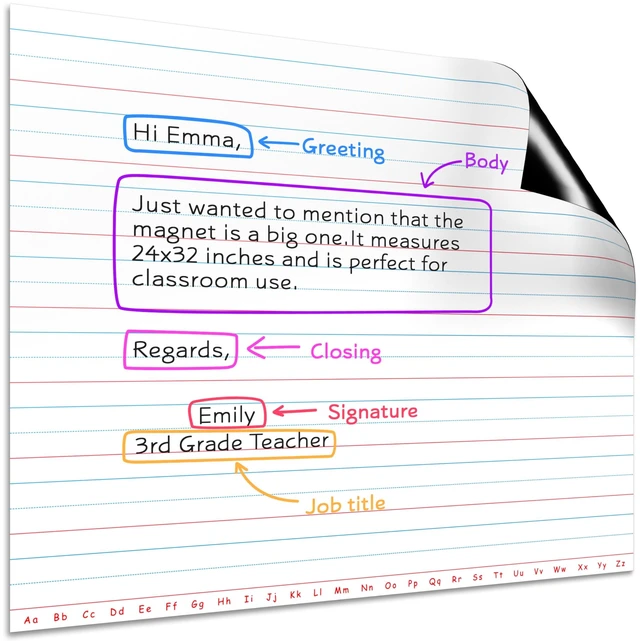 Main image of 30x24 Large Magnetic Notebook Paper For Classroom Elementary Classroom Must Haves for Teachers Elementary Giant Dry Erase Magnetic Lined Paper for Whiteboard Third Fifth Grade Handwriting
