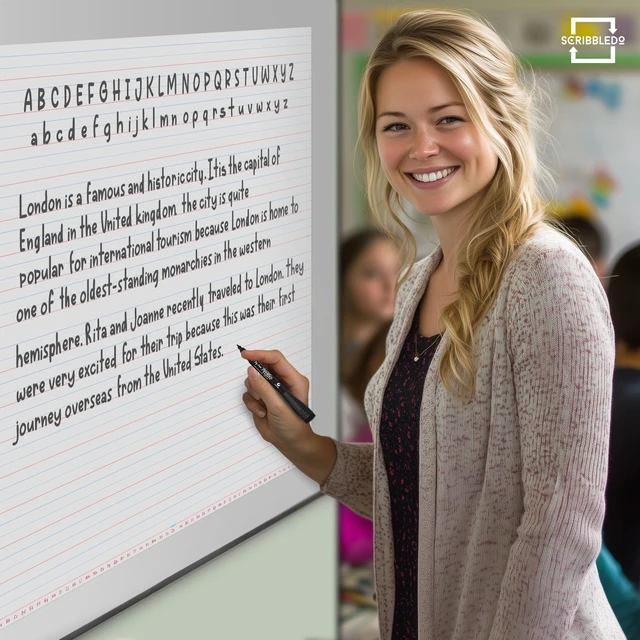 Alt view image 3 of 7 - 30x24 Large Magnetic Notebook Paper For Classroom Elementary Classroom Must Haves for Teachers Elementary Giant Dry Erase Magnetic Lined Paper for Whiteboard Third Fifth Grade Handwriting