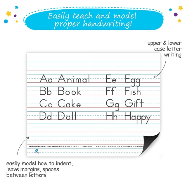 Alt view image 5 of 7 - Extra Large Magnetic Handwriting Paper - 23'x18' - Simply Magic | Jumbo Magnetic Notebook Paper for Whiteboard, Giant Magnet Lined Papers for Classroom, Giant Lined Dry Erase Chart