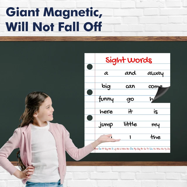 Alt view image 2 of 7 - Magnetic Notebook Paper, Erasable & Writable Handwriting Lined Paper Dry Erase Writing Strip Learning Tool for Classroom School, Whiteboard, Blackboard, Office Supplies (17 x 20)