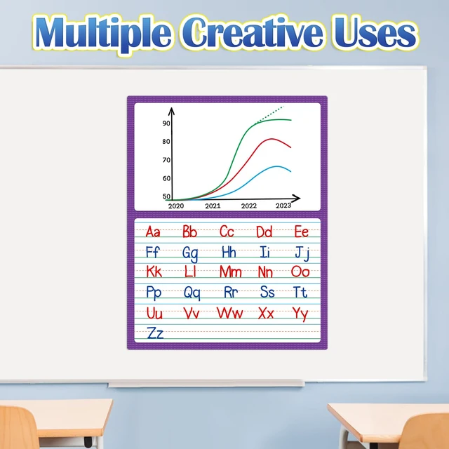 Alt view image 5 of 7 - Giant Magnetic Draw & Write Paper,Dry Erase Handwriting Lined for Classroom Whiteboard Accessories, Writing Chart Paper Teacher Must Have Homeschool Teaching Supplies,Teacher Essential
