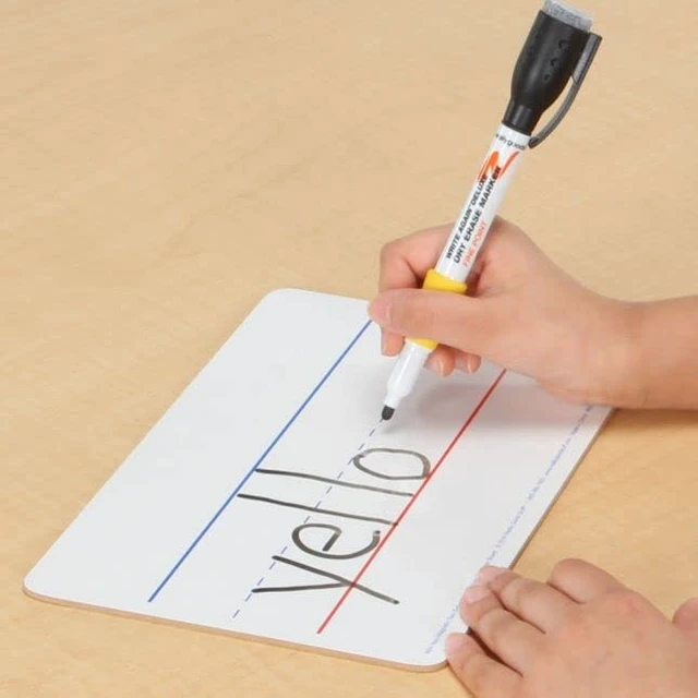Alt view image 4 of 7 - Mini Double-Sided Dry Erase Boards, Set of 12 | 9" x 6", Blank and Lined, Non-Magnetic