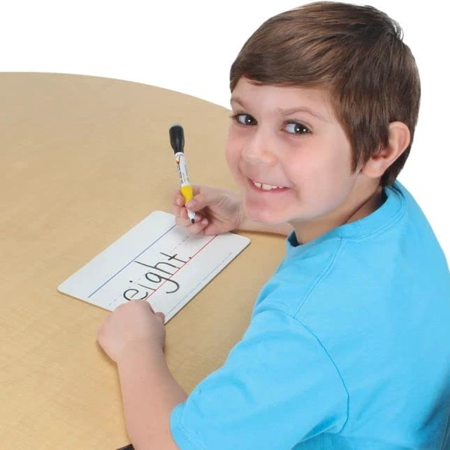 Alt view image 7 of 7 - Mini Double-Sided Dry Erase Boards, Set of 12 | 9" x 6", Blank and Lined, Non-Magnetic