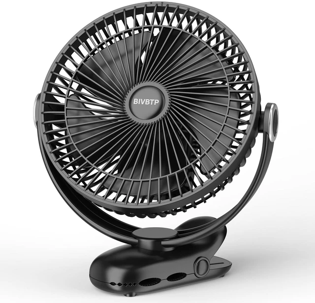 Main image of Clip on Fan 30H Longest Runtime,8in Portable Fan Rechargeable | Strong Airflow,4 Speeds, Sturdy Clamp, Battery Operated Clip Fan for Office Golf Cart Travel Tent Outdoor Treadmill & Gym