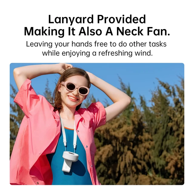 Alt view image 5 of 7 - Portable Handheld Fan Life7: 3-in-1 Hand, Desk & Neck Fan-Gery | 19.5H Max Cooling, 5-Speed, LED Display, 5000mAh Rechargeable,USB Foldable Fan for Travel/Concerts/Cruise/Sports Events/Gifts