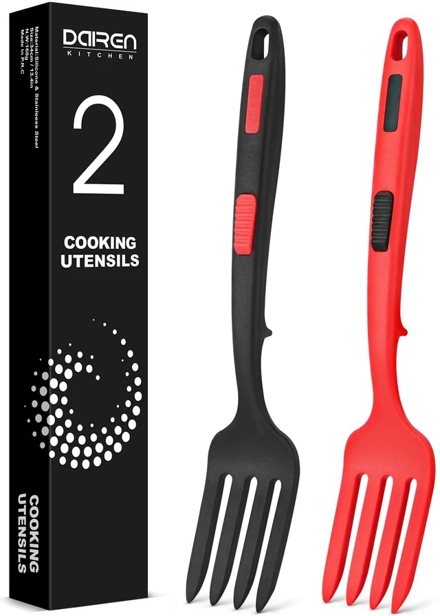 Main image of Large Silicone Flexible Cooking Fork, Non Stick Whisks for Mix Ingredients | Food Grade, Heat Resistant,Upgrade Strong Handle, Great for Mash Food, Whisk Eggs, 11.6 inch
