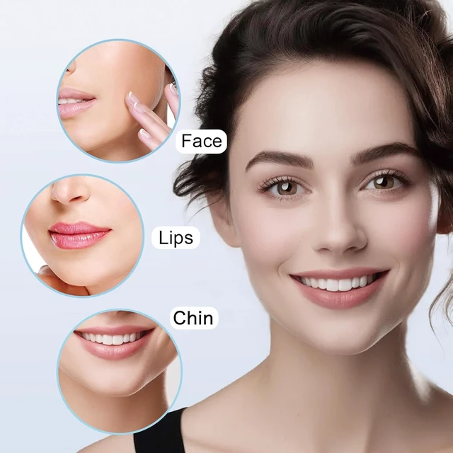 Alt view image 5 of 7 - Electric Facial Hair Removal for Women with 3 Replacement Heads | USB-C rechargeable, LED reveals fine hairs, Portable facial razor for upper/lip/chin/peach fuzz, On-the-Go, Glide and go