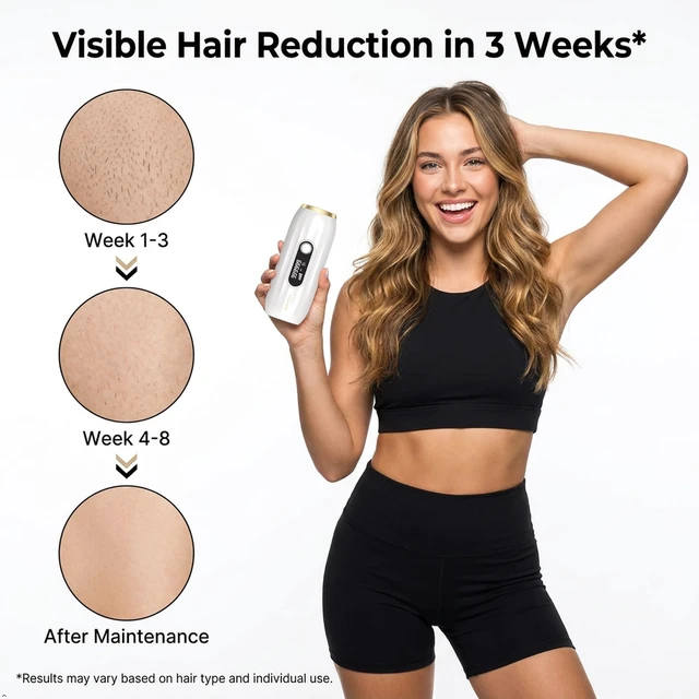 Alt view image 4 of 7 - FrostLite Pro Ice Cooling IPL Laser Hair Removal Device - At Home Gentle & Painless Hair Reduction for Smooth, Hair-Less Skin on Body for Women and Men