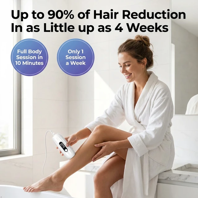 Alt view image 5 of 7 - FrostLite Pro Ice Cooling IPL Laser Hair Removal Device - At Home Gentle & Painless Hair Reduction for Smooth, Hair-Less Skin on Body for Women and Men