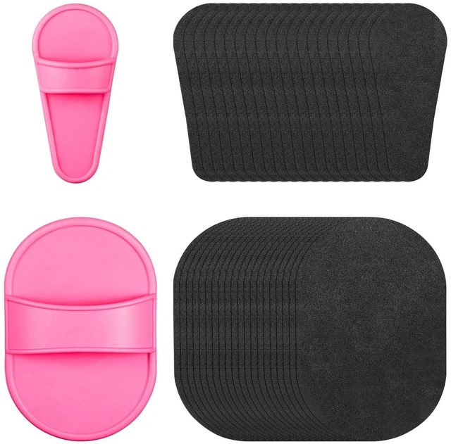 Main image of 32 Pcs Smooth Away Hair Removal Pads 2 Sizes Facial Hair Remover Pads and 30 Pcs Exfoliation Fine Sandpaper for Women Girls Faces Lips