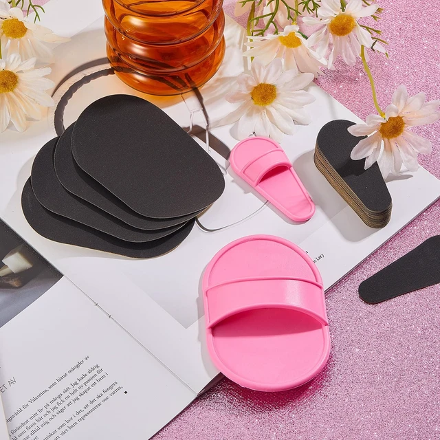 Alt view image 7 of 7 - 32 Pcs Smooth Away Hair Removal Pads 2 Sizes Facial Hair Remover Pads and 30 Pcs Exfoliation Fine Sandpaper for Women Girls Faces Lips