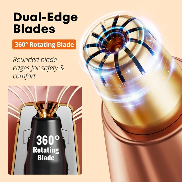 Alt view image 4 of 6 - Nose Hair Trimmer: 3 in1 Rechargeable Facial Hair Removal & Eyebrow Shaver - Painless Electric Hair Remover Device for Women & Men with Built-in LED Light