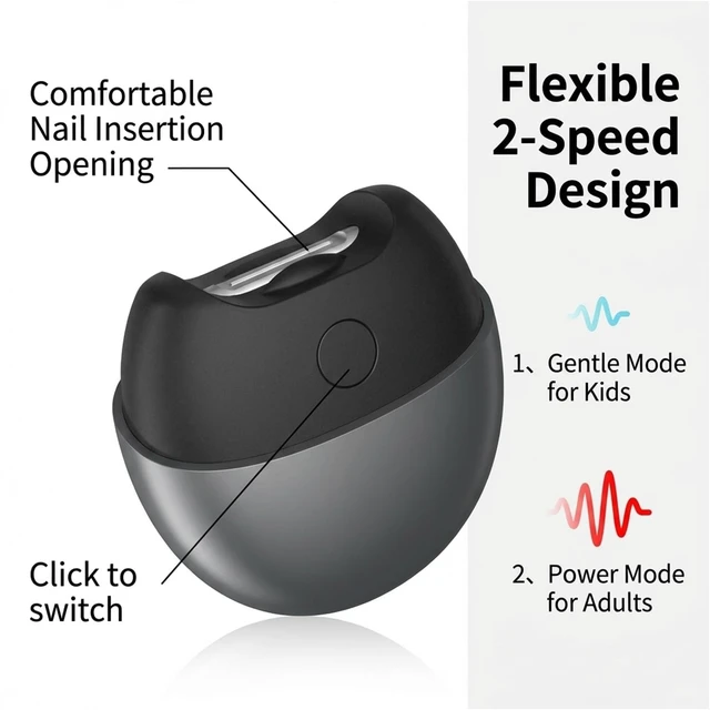 Alt view image 2 of 7 - Electric Nail Clippers for Seniors, Nail File Toenail Trimmer, Safe for Seniors, Adults, Kids & Baby, Gifts for Women Men Mom Baby Adult Senior