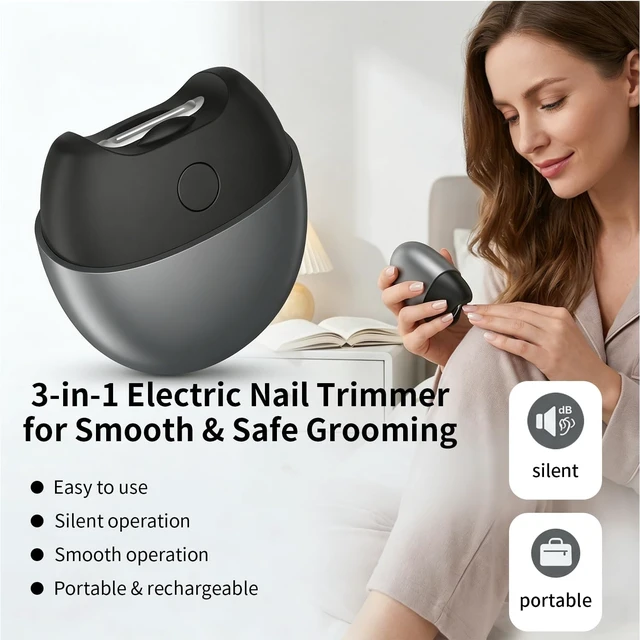 Alt view image 3 of 7 - Electric Nail Clippers for Seniors, Nail File Toenail Trimmer, Safe for Seniors, Adults, Kids & Baby, Gifts for Women Men Mom Baby Adult Senior