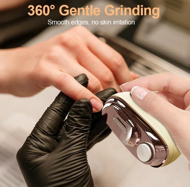 Alt view image 4 of 7 - 2-in-1 Smart Electric Nail Clipper & Polisher for Seniors Smart Nail Trimmer & Polisher with LED Light, USB Rechargeable Thick Toenail Clippers