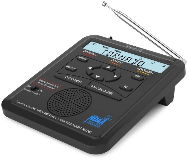 Main image of Weather Radio NOAA Alert with Battery Backup & FM Radio for Home | S.A.M.E. Localized County Code Programming, 80+ All Hazards Emergency Alerts, 3 Alert Tones, Plug in Radios & Alarm Clock