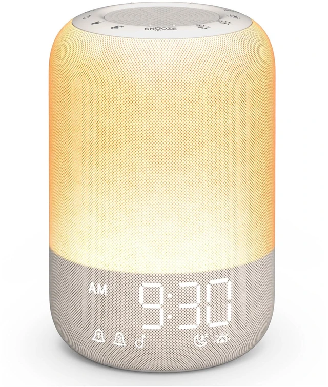 Main image of Sunrise Alarm Clock, Wake Up Light with 2 Alarms, White Noise Machine | 25 Soothing Sounds, Bluetooth Speaker, Sunrise/Sunset Simulation, 12 Colors Nightlights for Heavy Sleepers Adults Bedroom