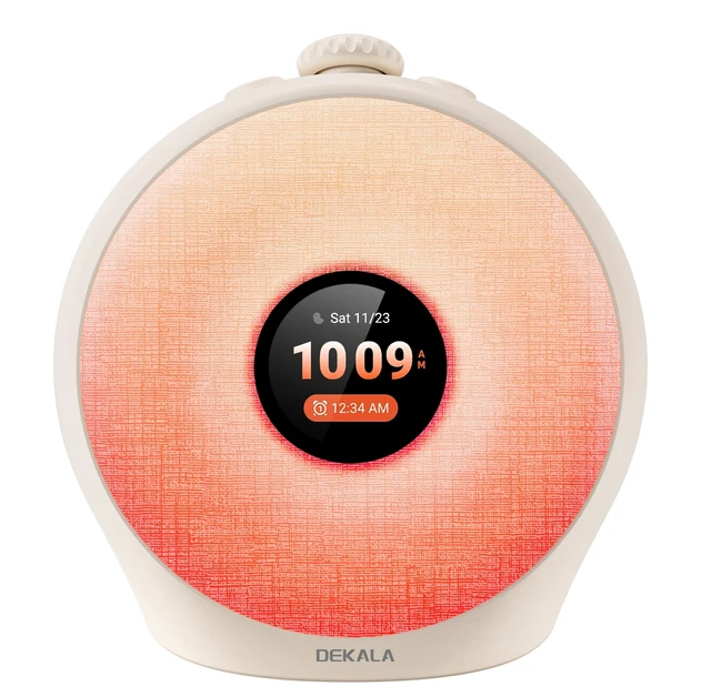 Main image of Sunrise Alarm Clock with Pulse Wake, 7-Day Programmable 4 Loud Alarm | Sunset Sound Machine, Breathing Ambient Light,Wake Up Light, Play All Night Soothing Sounds, Easy Set IPS Display & 7 Themes