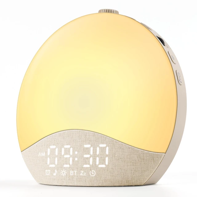 Main image of Sunrise Alarm Clock for Bedroom, White Noise Sound Machine | 26 Soothing Sounds, 17 Night Lights, Bluetooth Speaker, Wake Up Sunlight for Heavy Sleepers, Adults, Kids - Natural