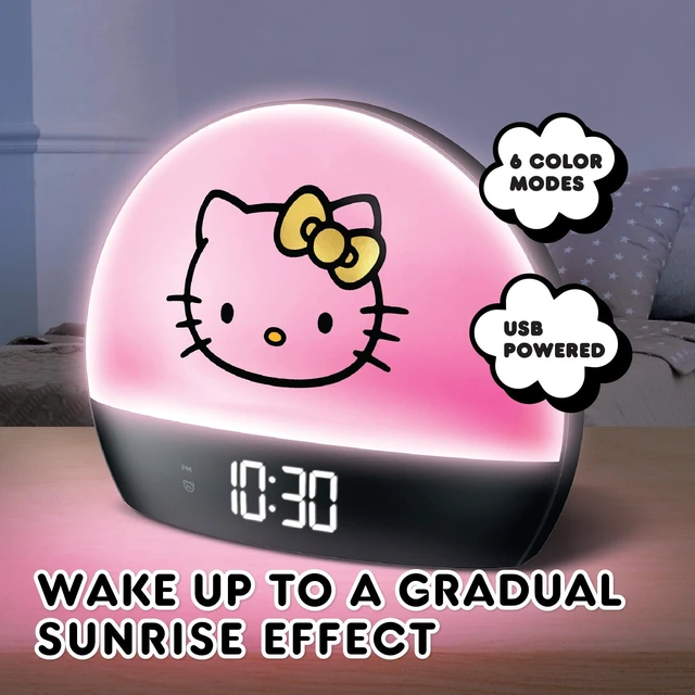 Alt view image 2 of 7 - Sunrise Alarm Clock - Multicolor Lights, USB Charging, LED Display, and Snooze Function