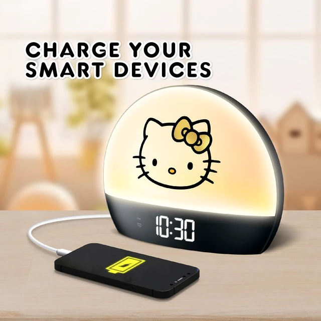Alt view image 4 of 7 - Sunrise Alarm Clock - Multicolor Lights, USB Charging, LED Display, and Snooze Function