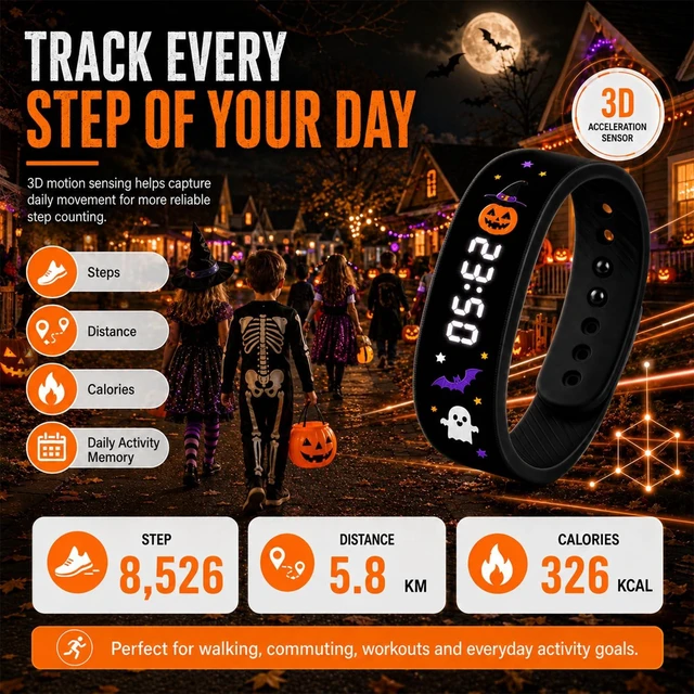 Alt view image 4 of 7 - Vibrating Alarm Wristband Silent Wearable Watch Digital Clock for Heavy and Deep Sleepers Adults Deaf Hearing Impaired Men Women Wake Up Bracelet Fitness Reminder Multifunctional