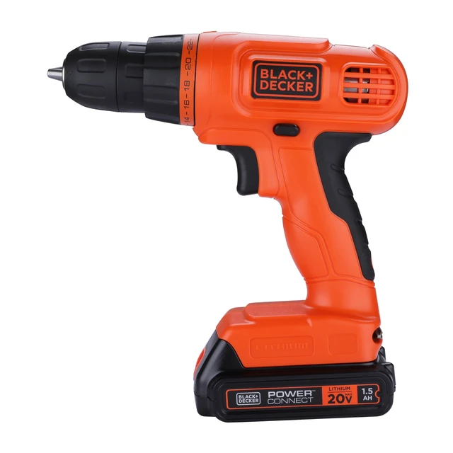 Alt view image 7 of 7 - 20V MAX POWERCONNECT Power Drill Cordless Drill Driver Electric Screwdriver with 30 Piece Bit Set and Drivers Kit, Battery and Charger Included (LD120VA)