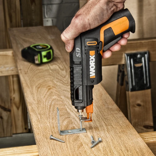 Alt view image 3 of 5 - WORX Cordless Screwdriver, 4V 6-Bit Set with Screw Holder, WX255L.5 | Rapid-Reload Cartridge for Fast Changes, One-Handed Screw Holder, Rechargeable Battery, LED Light and USB Type-C Charger