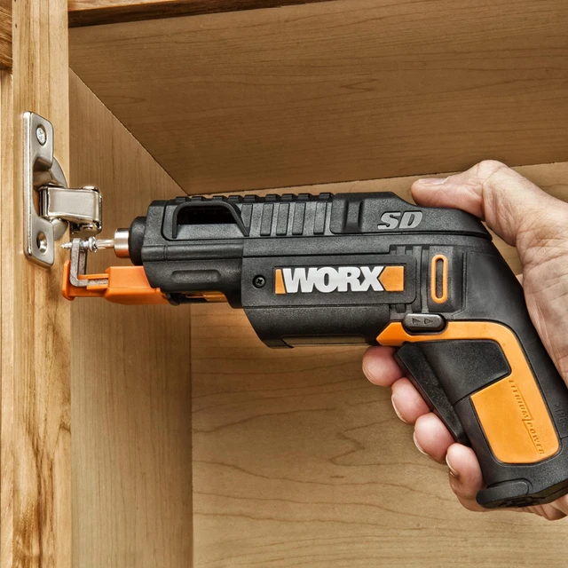 Alt view image 4 of 5 - WORX Cordless Screwdriver, 4V 6-Bit Set with Screw Holder, WX255L.5 | Rapid-Reload Cartridge for Fast Changes, One-Handed Screw Holder, Rechargeable Battery, LED Light and USB Type-C Charger