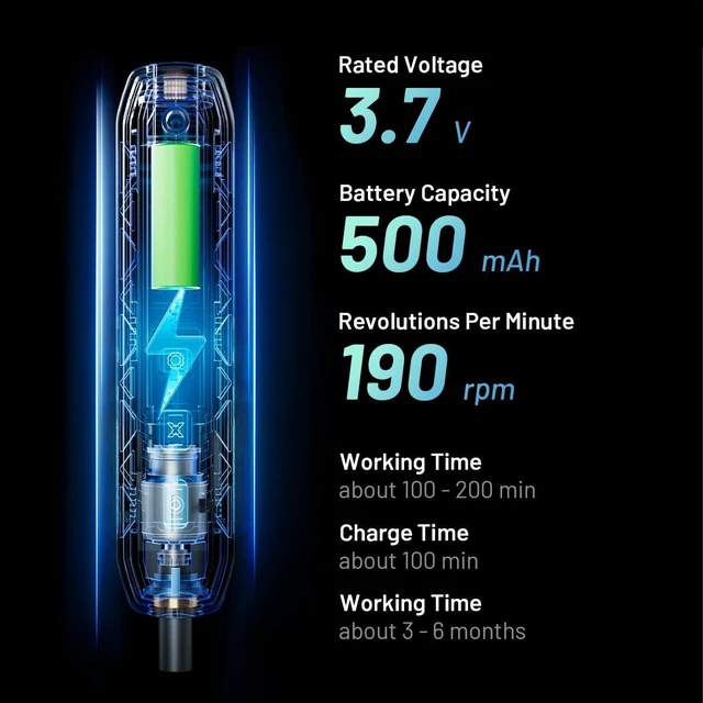 Alt view image 3 of 7 - Electric Screwdriver Set, 181 in 1 Cordless Screwdriver, 3 Torque | Precision Repair Tool Kit, Magnetic CR-V Bits, Type-C, Powerful Battery, for Phone, Laptop, Camera, Watch, Computer