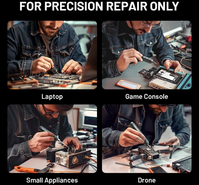 Alt view image 5 of 7 - Electric Screwdriver Set, 181 in 1 Cordless Screwdriver, 3 Torque | Precision Repair Tool Kit, Magnetic CR-V Bits, Type-C, Powerful Battery, for Phone, Laptop, Camera, Watch, Computer