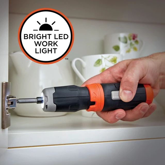 Alt view image 3 of 7 - Cordless Screwdriver, Alkaline (BCF601AA)