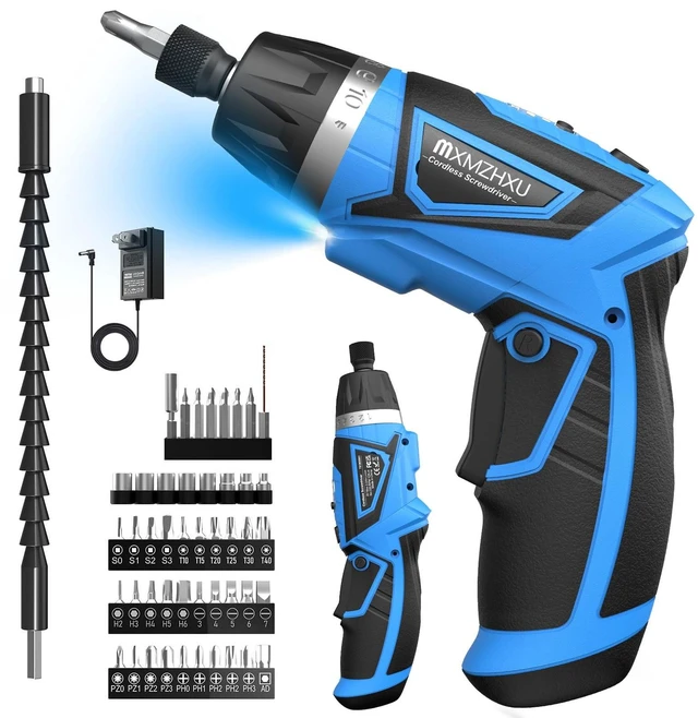 Main image of 8V Cordless Screwdriver,10+1 Precision Torque Electric Screwdriver Max10N·m | Upgraded 2000 mAh Rechargeable Screw Gun with 50-Piece Kit,180° Pivoting Handle,Flexible Shaft,LED Light,Gift for DIY&Home