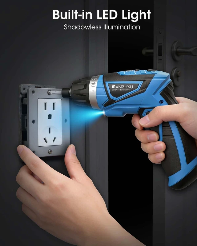 Alt view image 7 of 7 - 8V Cordless Screwdriver,10+1 Precision Torque Electric Screwdriver Max10N·m | Upgraded 2000 mAh Rechargeable Screw Gun with 50-Piece Kit,180° Pivoting Handle,Flexible Shaft,LED Light,Gift for DIY&Home