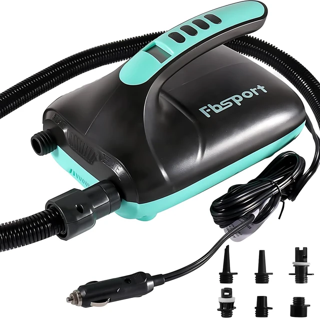 Main image of Electric Paddle Board Pump, 20PSI SUP Air Pump with Inflation & Deflation Functions & 12V DC Car Connector, Portable Quick Inflator for Inflatable Paddleboard, Kayaks, Boats and Air Mattresses