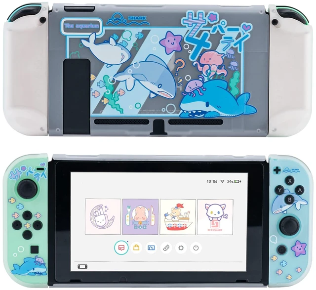 Main image of Protective Case Slim Cover Case Compatible with Switch Only - Shock-Absorption and Anti-Scratch Cover Skin for Switch - Shark Party (for Switch 2017)