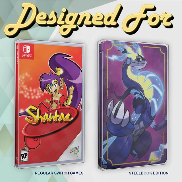 Alt view image 4 of 7 - 10 PACK Video Game Protector Compatible with: Nintendo Switch Game Case & Steelbook | Clear Plastic Sleeve