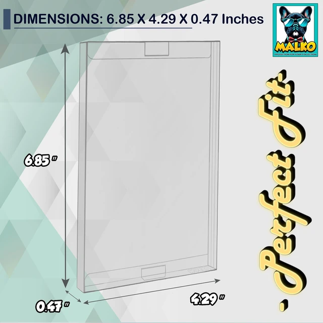 Alt view image 5 of 7 - 10 PACK Video Game Protector Compatible with: Nintendo Switch Game Case & Steelbook | Clear Plastic Sleeve