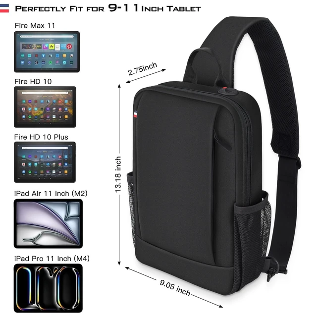 Alt view image 3 of 6 - Tablet Carrying Sleeve Shoulder Bag for Amazon Fire Max 11/Fire HD 10 Plus 2023-2021,iPad Pro M5 M4 11 inch/iPad Air M4 M3 M2 2026 2025 2024/iPad 11th 10th/Air 5/Samsung Galaxy Tab S9 S8 Case