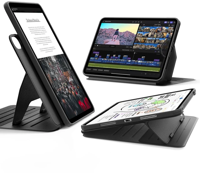 Main image of for iPad Air 13 Inch Case M4/M3/M2 (2026/2025/2024), Black | Removable Magnetic Cover with Pencil Charging & Storage, Adjustable Portrait/Landscape Stand, 9 Standing Angles, Shift Series
