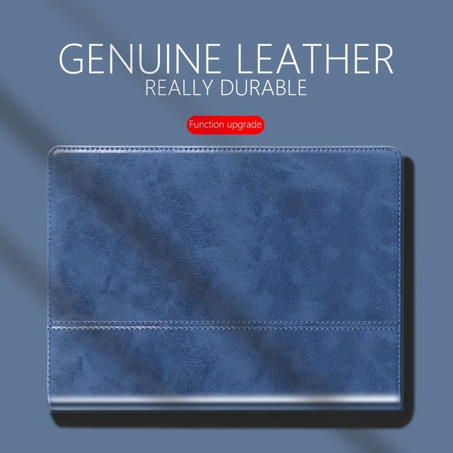 Alt view image 4 of 7 - Leather Case for Samsung Galaxy Tab S8/S9/S10 Ultra 14.6" 2023/2025 | Genuine Leather Folio Cover Fits SM-X920/X918U/X906C,S Pen Holder,Auto Wake/Sleep,Smart Protective Case,Shockproof Drop-Proof