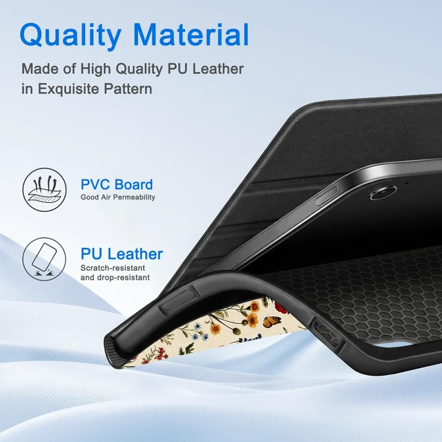 Alt view image 5 of 7 - Case for Samsung Galaxy Tab A11+ Plus 11 2025, Multi-Viewing Angles, All New PU Leather Folio Stand Cover with Auto Sleep Wake Feature for Samsung Galaxy Tab A11+ Tablet 11-inch, Floralia