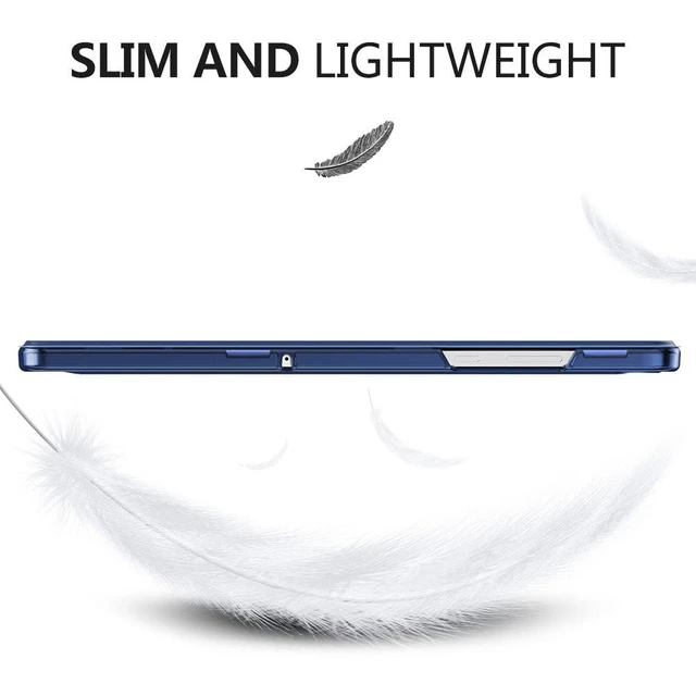 Alt view image 7 of 7 - Slim Case for Samsung Galaxy Tab A11+ Plus/A9+ Plus 11 Inch, Navy Blue | Smart Stand Hard PC Translucent Back Shell Cover for Galaxy Tab A11+/A9+ Tablet, Auto Sleep/Wake, 2 Adjustable Angle