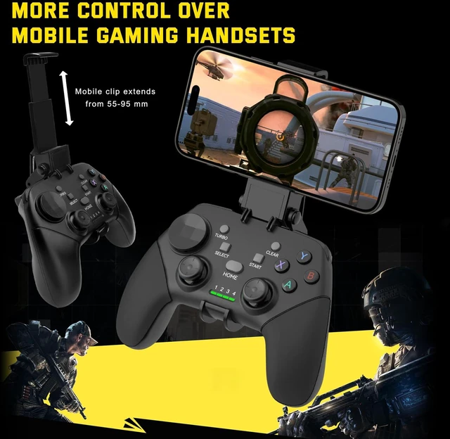 Alt view image 4 of 7 - Wireless Mobile Gaming Controller for iPhone, Android, iPad, Tablet, PC, Phone Controller with Phone Clip Supports Cloud Game, COD Mobile, Genshin Immpact, Remote Player Gamepad