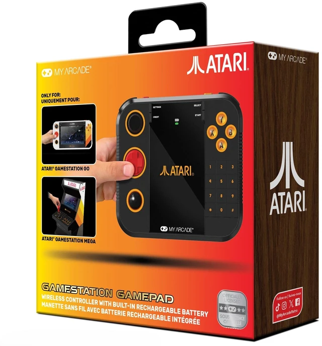 Main image of Gamestation Retro Gamepad: Wireless Controller for Gamestation Go | Atari Gamestation Mega, Rechargeable Battery, Wireless, Premium