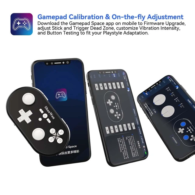Alt view image 4 of 7 - Wireless Mini Controller for Switch, PC, iOS, Android, Supports Keyboard Mode for iPad Procreate (Black)