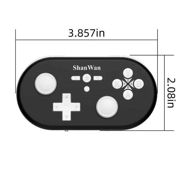 Alt view image 6 of 7 - Wireless Mini Controller for Switch, PC, iOS, Android, Supports Keyboard Mode for iPad Procreate (Black)