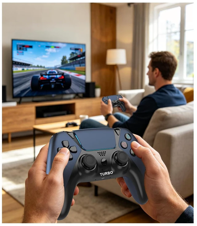 Main image of Alternative for Luna Controller Fire TV, Compatible with Fire Stick Cube, Wireless Gamepad with No Drift Joysticks, 2 Back Buttons Turbo, 6-Axis Gyro,Dual Vibration, Midnight Blue Black