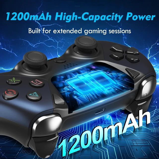 Alt view image 7 of 7 - Alternative for Luna Controller Fire TV, Compatible with Fire Stick Cube, Wireless Gamepad with No Drift Joysticks, 2 Back Buttons Turbo, 6-Axis Gyro,Dual Vibration, Midnight Blue Black