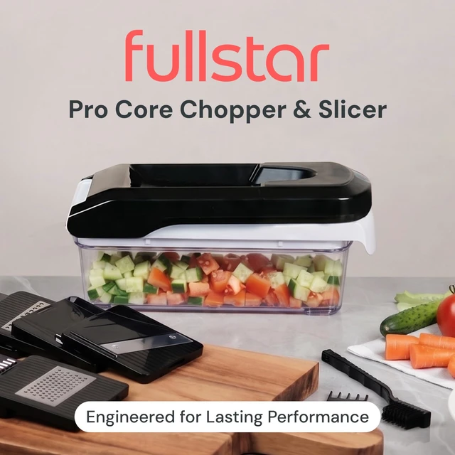 Alt view image 2 of 7 - Pro Core Vegetable Chopper & Mandoline Slicer, 6-in-1 Kitchen Tool | Multi-Blade Veggie Slicer, 5-Cup Container Food Chopper, Julienne Grater Dicer, Dishwasher Safe Kitchen Gadgets & Essentials